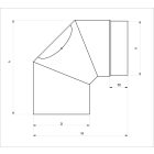 Fix könyök 120 mm 90° acél