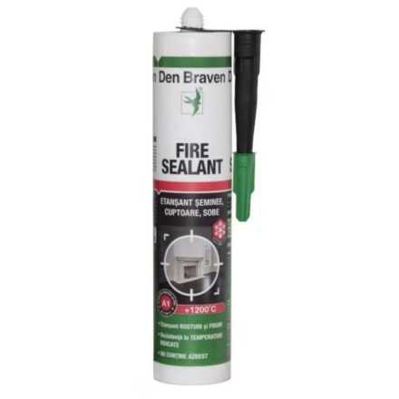 Silicon Fire Den Braven, 280 ml,  füstcsövek, tűzhelyek ragasztására
